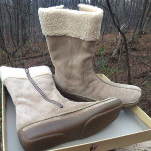 Hush Puppies Sherpa Fleece Lined Leather Boots New
